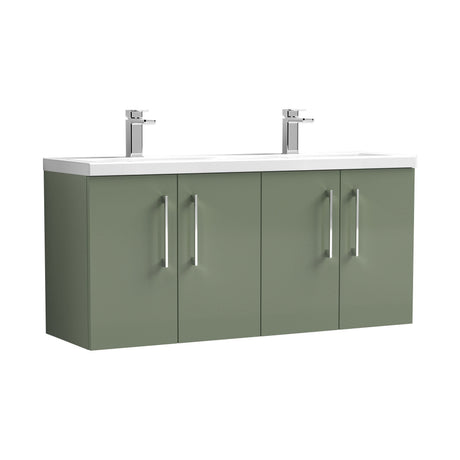 Nuie Arno 1200mm 4 Door Wall Hung Twin Vanity Unit With Basin, photo 10