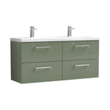 Nuie Arno 1200mm 4 Drawer Wall Hung Twin Vanity Unit With Basin, photo 10