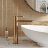 Nuie Arvan High Rise Mono Basin Mixer – Brushed Bronze, Matt Black, Brushed Pewter or Brushed Brass