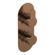 Nuie Arvan Twin Thermostatic Shower Valve – Brushed Bronze, Matt Black, Brushed Brass or Chrome, photo 2