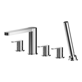 Nuie Arvan 5 Tap Hole Deck Mounted Bath Shower Mixer – Chrome, photo 2