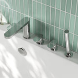 Nuie Arvan 5 Tap Hole Deck Mounted Bath Shower Mixer – Chrome, photo 4