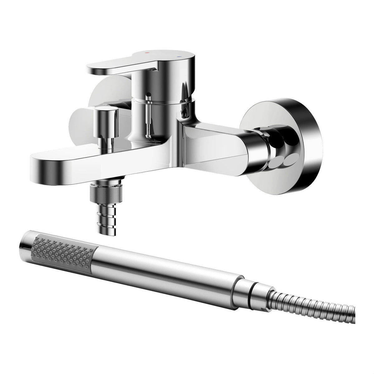 Nuie Arvan Wall Mounted Bath Shower Mixer With Kit – Chrome, photo 2