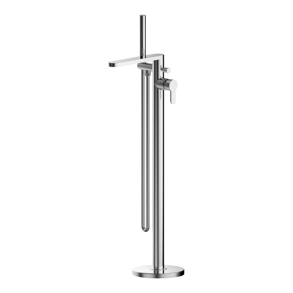 Nuie Arvan Freestanding Bath Shower Mixer – Chrome, Brushed Pewter or Brushed Brass, photo 2
