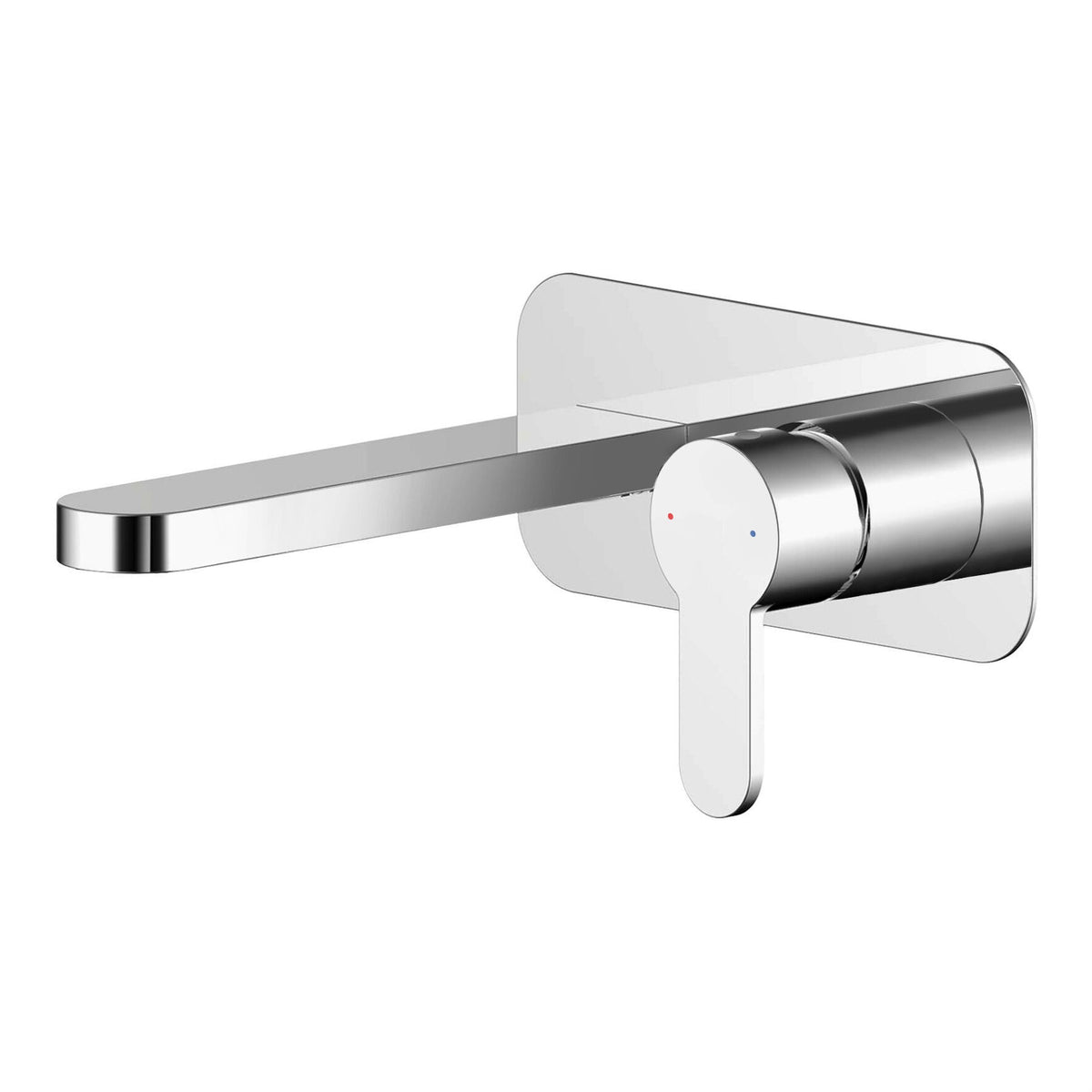 Nuie Arvan Wall Mounted Basin Mixer 2 Tap Hole With Plate – Chrome, photo 2
