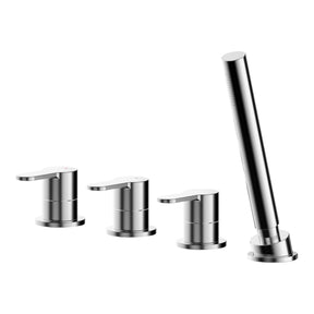 Nuie Arvan 4 Tap Hole Deck Mounted Bath Shower Mixer No Spout – Chrome, photo 2
