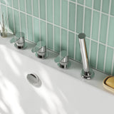 Nuie Arvan 4 Tap Hole Deck Mounted Bath Shower Mixer No Spout – Chrome, photo 4