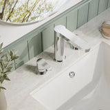 Nuie Arvan 3 Tap Hole Basin Mixer With Pop Up Waste – Chrome, photo 4