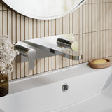Nuie Arvan 3 Tap Hole Wall Mounted Basin Mixer With Plate – Chrome