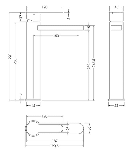 Nuie Arvan Mono Basin Mixer – Chrome, photo 3