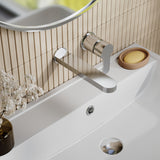Nuie Arvan 2 Tap Hole Wall Mounted Basin Mixer 2 Tap Hole – Chrome, photo 4
