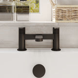 Nuie Arvan Deck Mounted Bath Filler – Matt Black, Brushed Pewter or Brushed Brass