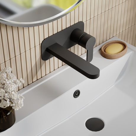 Nuie Arvan 2 Tap Hole Basin Mixer – Matt Black, photo 4
