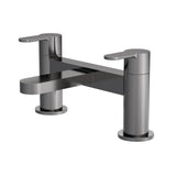 Nuie Arvan Deck Mounted Bath Filler – Matt Black, Brushed Pewter or Brushed Brass, photo 3