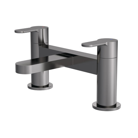Nuie Arvan Deck Mounted Bath Filler – Matt Black, Brushed Pewter or Brushed Brass, photo 3