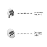 Nuie Arvan Manual Shower Valve – Chrome, photo 3