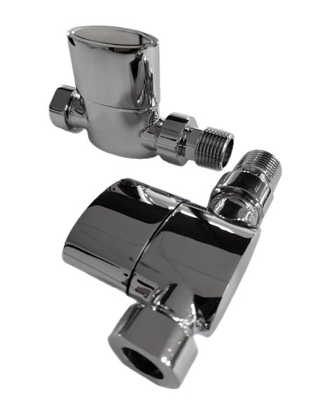 Kartell K-VIT Aspen Radiator Valve Straight 15mm (Pair) in Chrome
