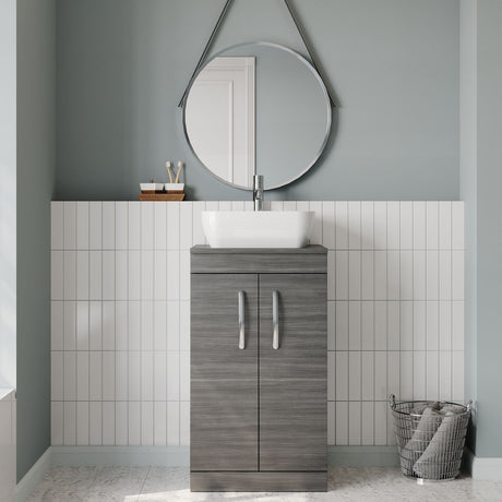 Nuie Athena 2 Door Floor Standing Vanity Unit With Worktop – 500mm & 600mm