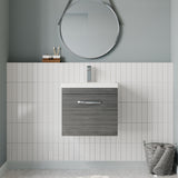 Nuie Athena 1 Drawer Wall Hung Vanity Unit With Basin – 500mm, 600mm & 800mm
