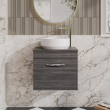 Nuie Athena 1 Drawer Wall Hung Vanity Unit With Worktop – 500mm, 600mm & 800mm