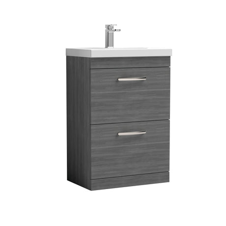 Nuie Athena 2 Drawer Floor Standing Vanity Unit With Basin – 600mm & 800mm, photo 2