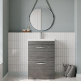 Nuie Athena 2 Drawer Floor Standing Vanity Unit With Basin – 600mm & 800mm