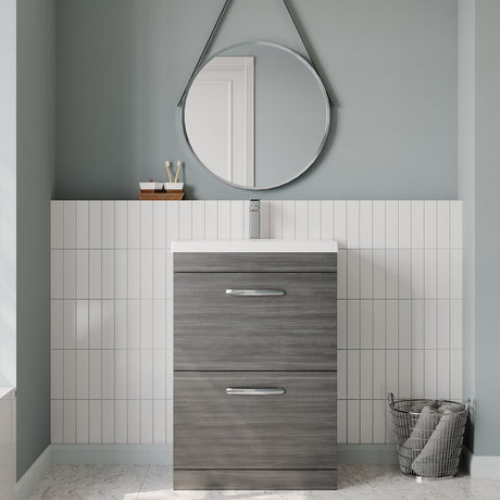 Nuie Athena 2 Drawer Floor Standing Vanity Unit With Basin – 600mm & 800mm
