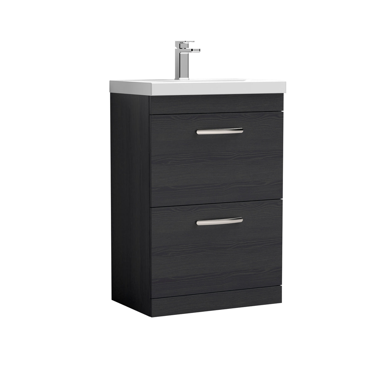 Nuie Athena 2 Drawer Floor Standing Vanity Unit With Basin – 600mm & 800mm, photo 3
