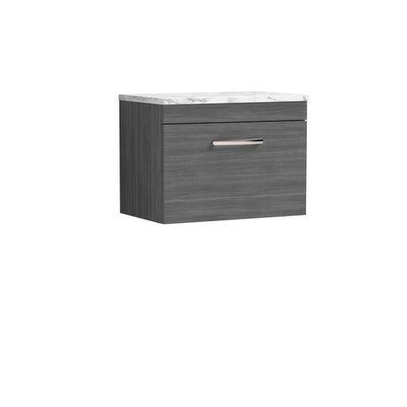 Nuie Athena 1 Drawer Wall Hung Vanity Unit With Worktop – 500mm, 600mm & 800mm, photo 7