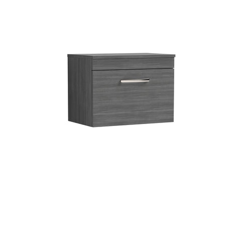 Nuie Athena 1 Drawer Wall Hung Vanity Unit With Worktop – 500mm, 600mm & 800mm, photo 8