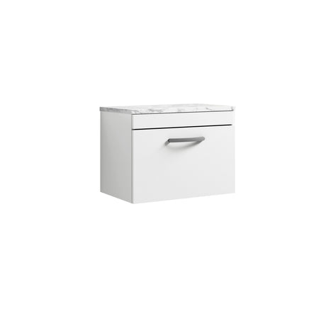 Nuie Athena 1 Drawer Wall Hung Vanity Unit With Worktop – 500mm, 600mm & 800mm, photo 4