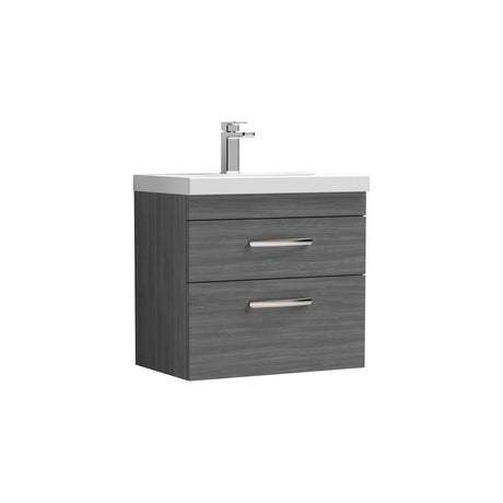 Nuie Athena 2 Drawer Wall Hung Vanity Unit With Basin – 500mm, 600mm & 800mm, photo 7