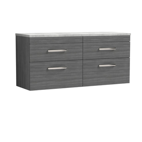 Nuie Athena 1200mm 4 Drawer Wall Hung Vanity Unit With Worktop, photo 6