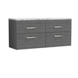 Nuie Athena 1200mm 4 Drawer Wall Hung Vanity Unit With Worktop, photo 2