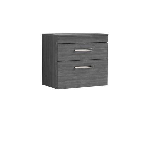 Nuie Athena 2 Drawer Wall Hung Vanity Unit With Worktop – 500mm, 600mm, 800mm & 1200mm, photo 8