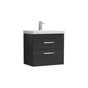 Nuie Athena 2 Drawer Wall Hung Vanity Unit With Basin – 500mm, 600mm & 800mm, photo 3