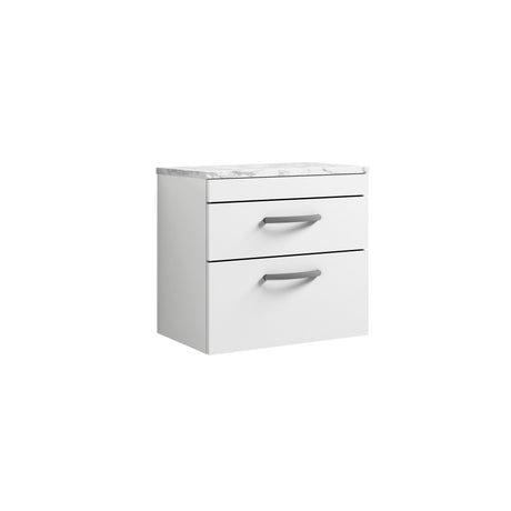 Nuie Athena 2 Drawer Wall Hung Vanity Unit With Worktop – 500mm, 600mm, 800mm & 1200mm, photo 4