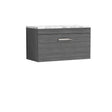 Nuie Athena 1 Drawer Wall Hung Vanity Unit With Worktop – 500mm, 600mm & 800mm, photo 2