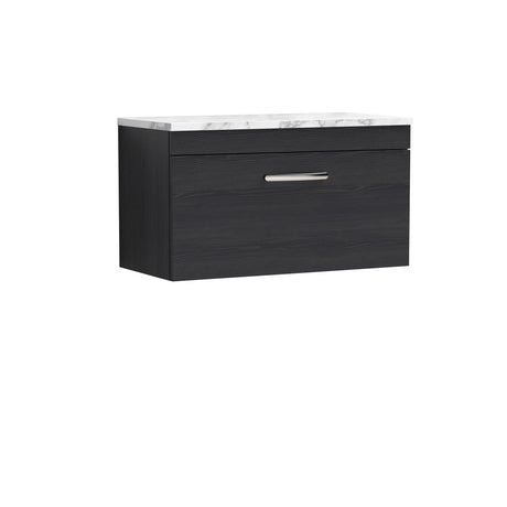 Nuie Athena 1 Drawer Wall Hung Vanity Unit With Worktop – 500mm, 600mm & 800mm, photo 3