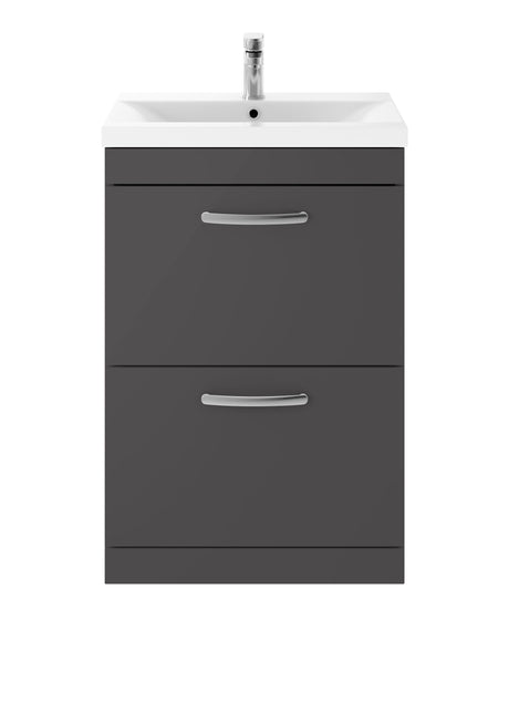 Nuie Athena 2 Drawer Floor Standing Vanity Unit With Basin – 600mm & 800mm, photo 5