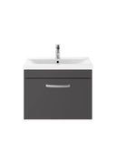 Nuie Athena 1 Drawer Wall Hung Vanity Unit With Basin – 500mm, 600mm & 800mm, photo 5