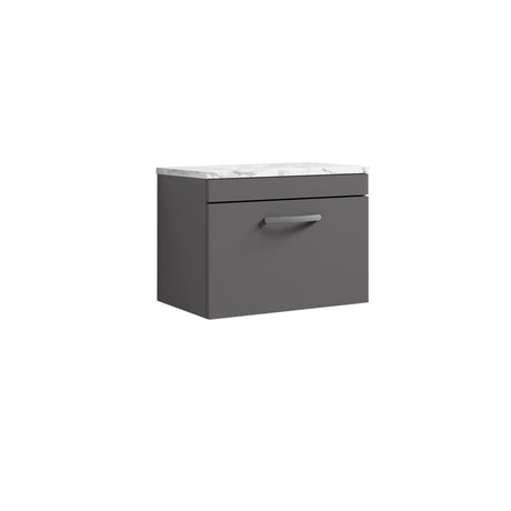 Nuie Athena 1 Drawer Wall Hung Vanity Unit With Worktop – 500mm, 600mm & 800mm, photo 5