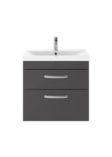 Nuie Athena 2 Drawer Wall Hung Vanity Unit With Basin – 500mm, 600mm & 800mm, photo 5