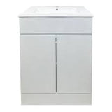 Kartell K-VIT Atlantis 600mm Floor Standing Waterproof 2 Door Unit And Ceramic Basin (ATL600VU)