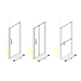 AKW Larenco Full Height Hinged Shower Door, photo 5