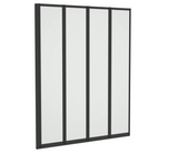Aqualux 4 Fold Bath Screen- Black (AQ4FBLK)