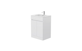 Kartell K-VIT Atlantis 600mm L-shaped waterproof vanity unit in white gloss - ATL600LSVU