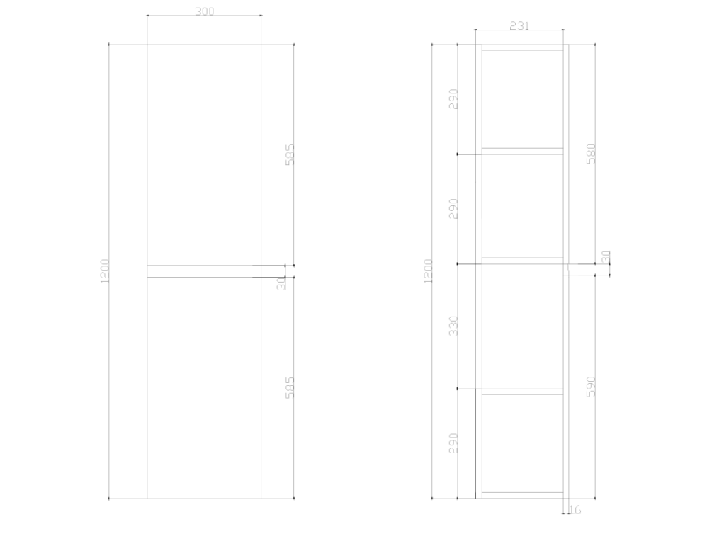 Kartell K-VIT Atlantis Waterproof Wall Mounted Tall Unit (ATL1200TU)