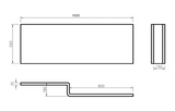 Kartell K-VIT Elite L-Shaped Shower Bath Front Panel 1600mm-White Gloss  (BAT147EL)