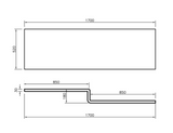 Kartell K-VIT Elite L-Shaped Shower Bath Front Panel 1700mm-White Gloss (BAT152EL)